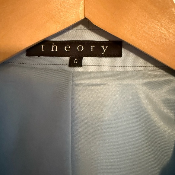 Vintage never worn Theory Light Blue Blazer with pinstripes - Picture 6 of 15